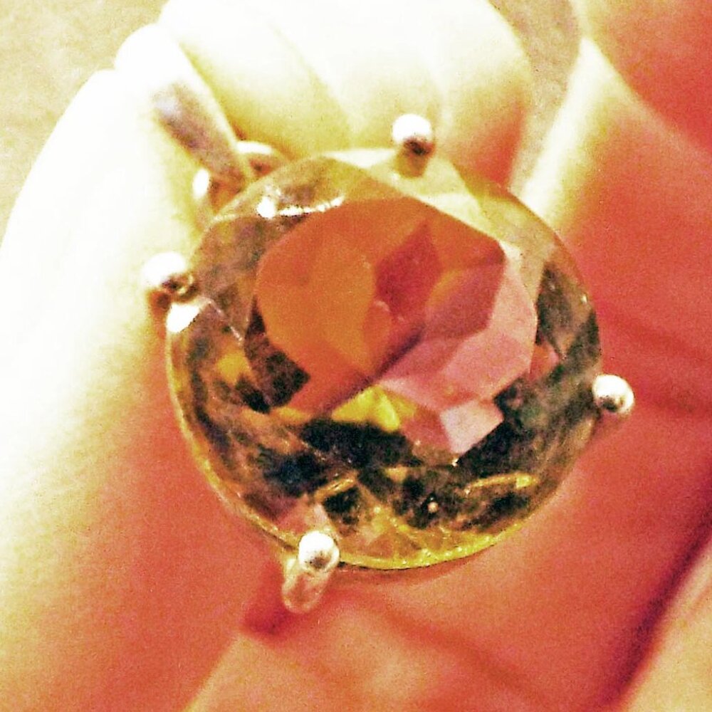 11.68 CARATS OF NATURAL ROUND AMETRINE GEMSTONE SET IN STERLING PENDANT 14 - Picture 4 of 5
